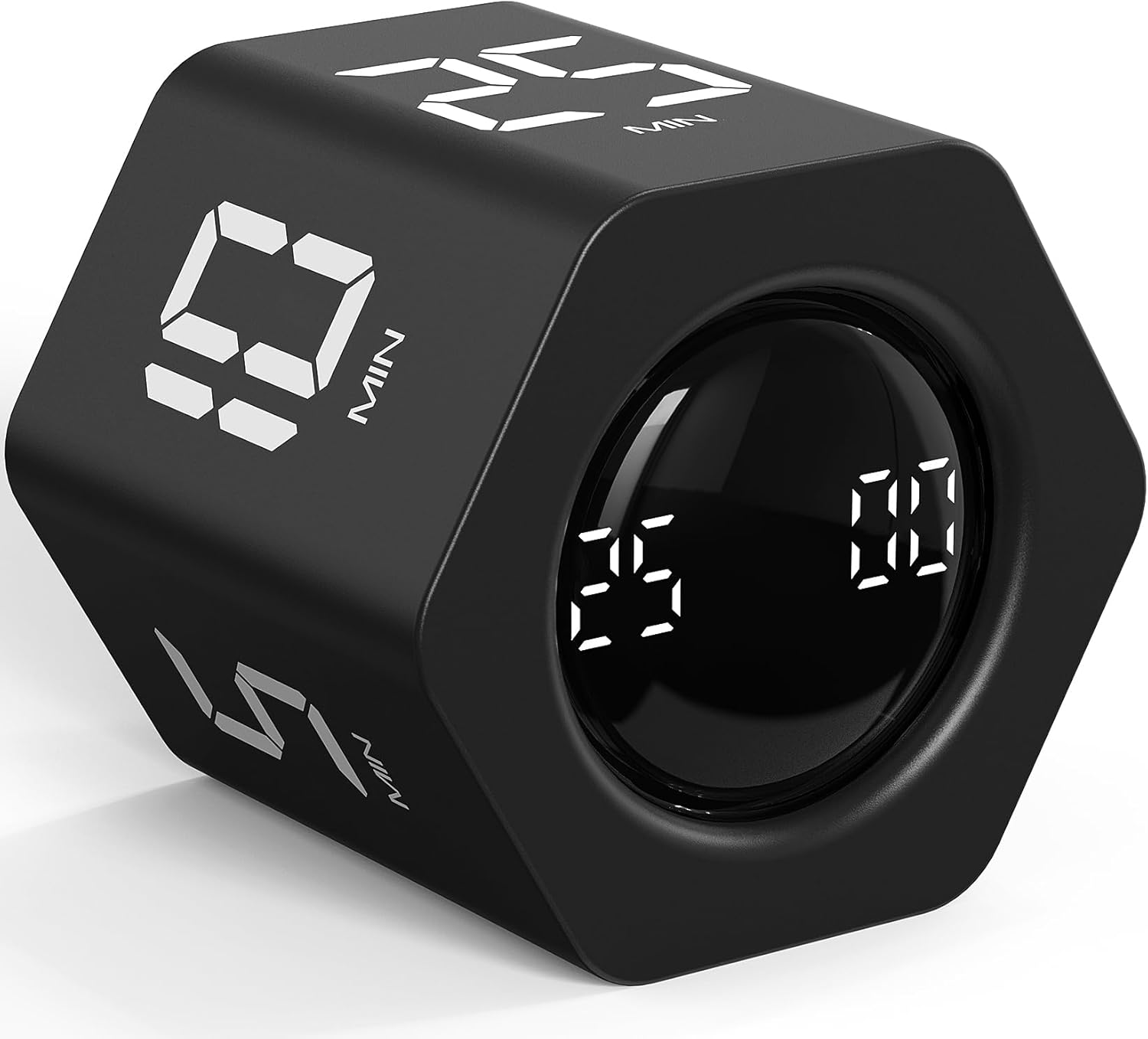 Exlliy Cube Timer - Black compact timer with digital display